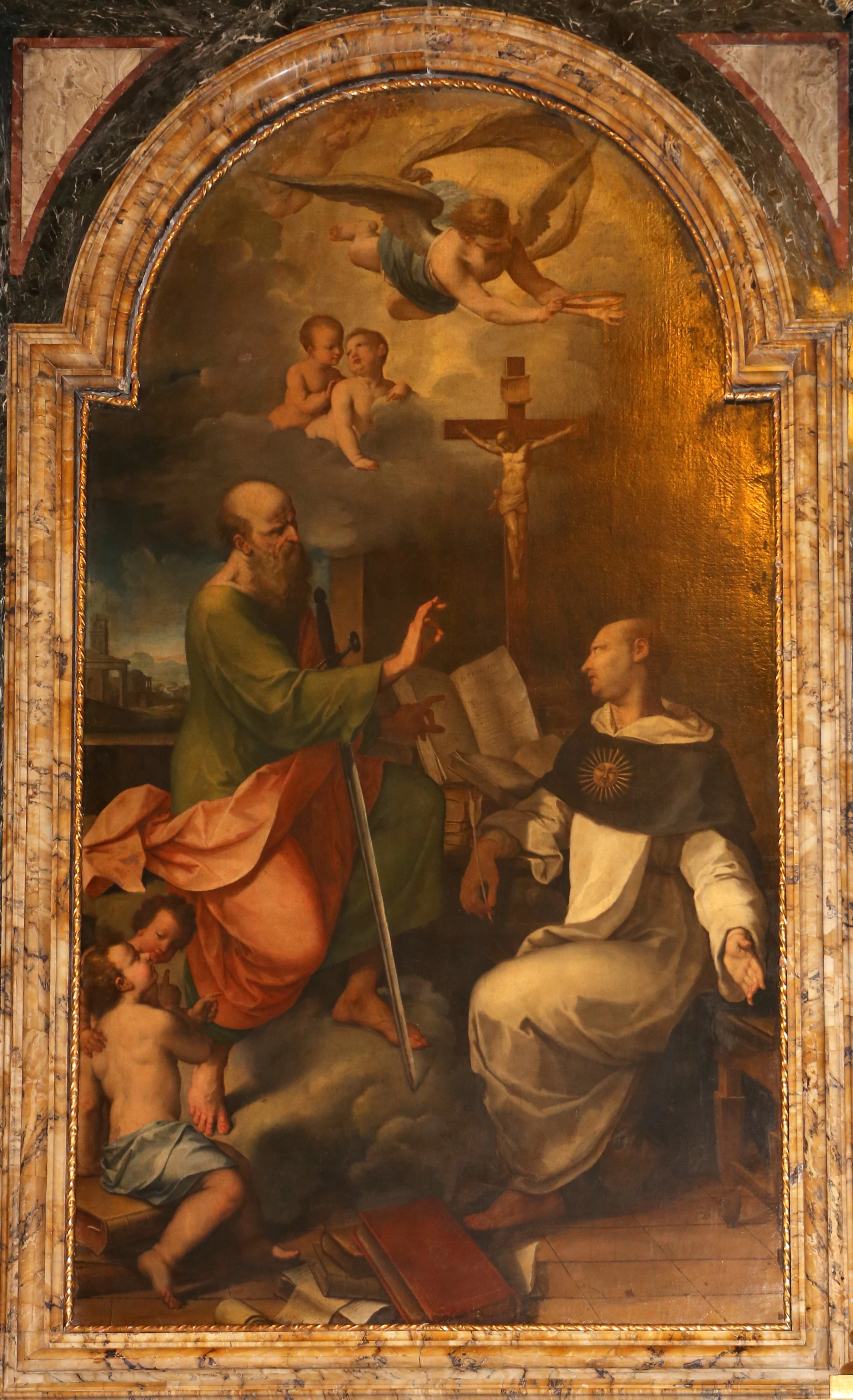 San Paolo spiega un passo delle sue Lettere a san Tommaso d'Aquino, 1776 circa - Duomo di Forlì